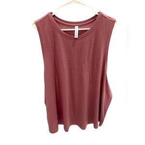 Athleta CLOUDLIGHT MUSCLE TANK TOP Mauve Purple Workout Size 3X New with Tags